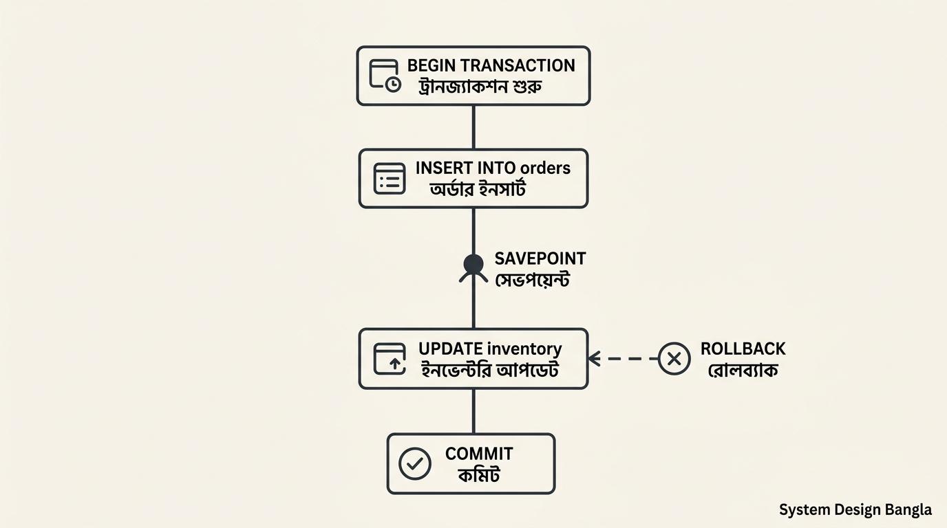SQL_Transaction_flow_with_Savepoint diagram